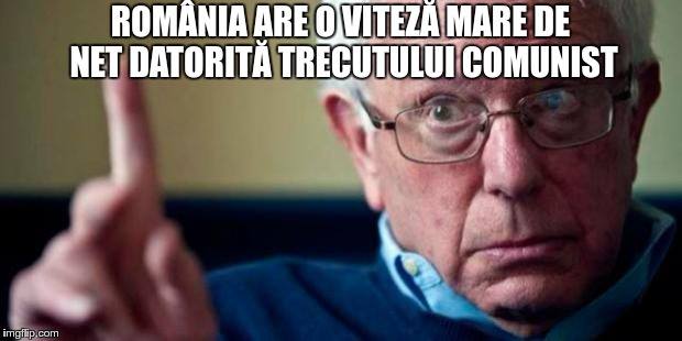 Bernie Sanders: România are o viteză mare de net datorită trecutului comunist